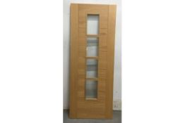 4-Port Clear Glazed Pre-Finished Wooden Door | 1982mm x 763mm x 35mm