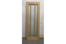 XLJoinery Oak Worcester Clear Glazed 35mm Interior Door | 78'' x 27''