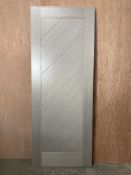 Pre-Finished Light Grey Slash Patterned Door | 1982mm x 764mm x 35mm