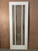 Clear Glazed White Primed Door W/ 3 Panes | 1981mm x 765mm x 35mm