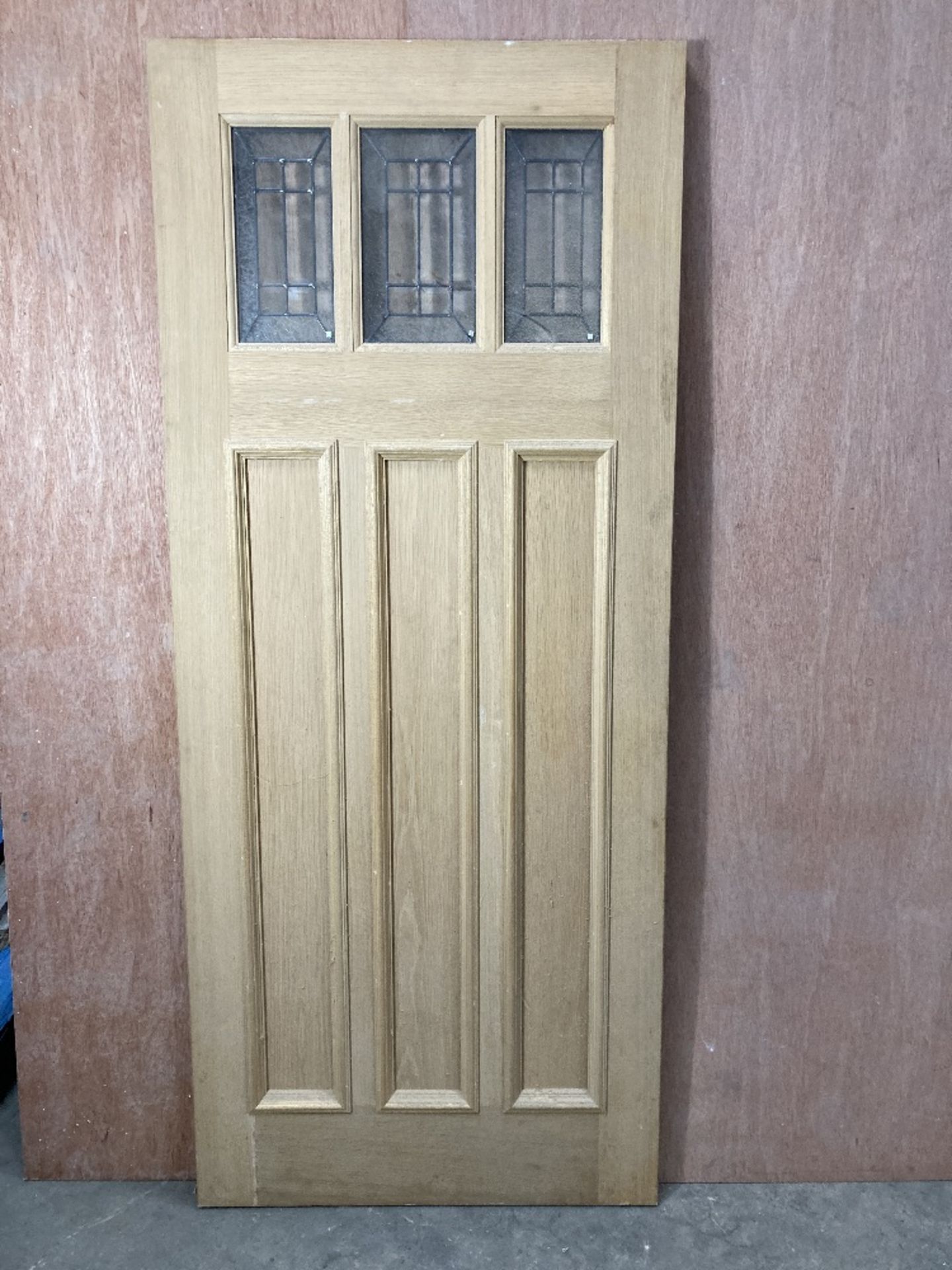 Triple Paned Unfinished Door W/ Decorative Glass | 1982mm x 838mm x 44mm