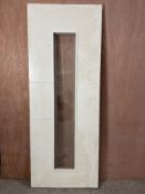 Clear Glazed Pre-Finished Door W/ Frosted Edge Glass | 1982mm x 761mm x 35mm