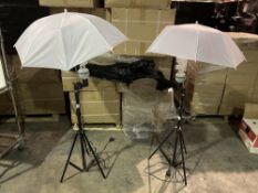 Pair of Adjustbale Photography Lights | ** One Bulb Damaged **