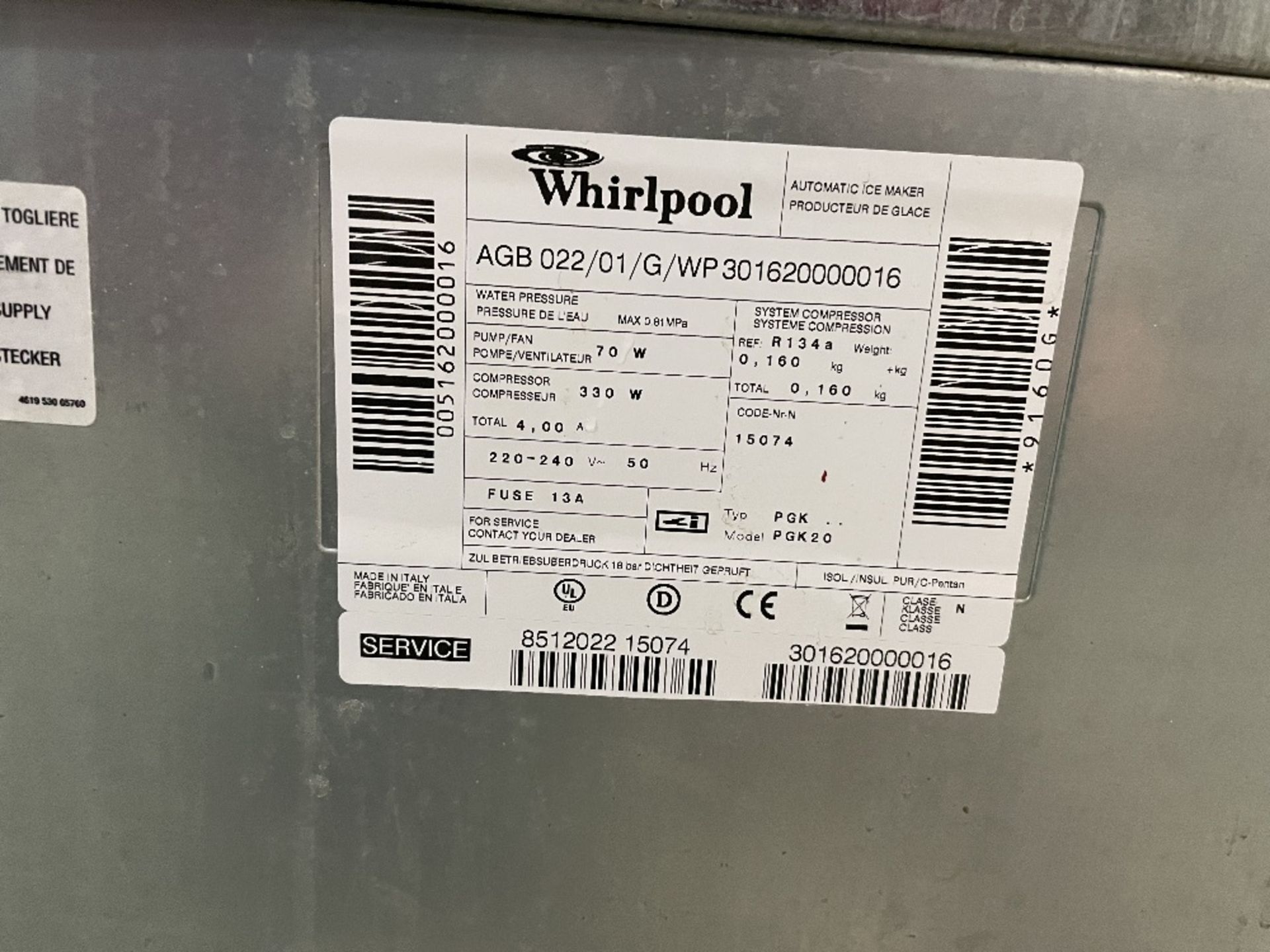 Whirlpool K20 Ice Machine - Image 4 of 4