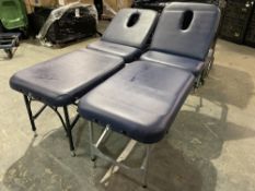 2 x Adjustable Faux Leather Massage Tables | Size: 180cm x 60cm