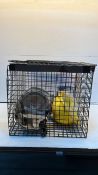 3 x Various Coloured Hard Hats W/ Metal Cage