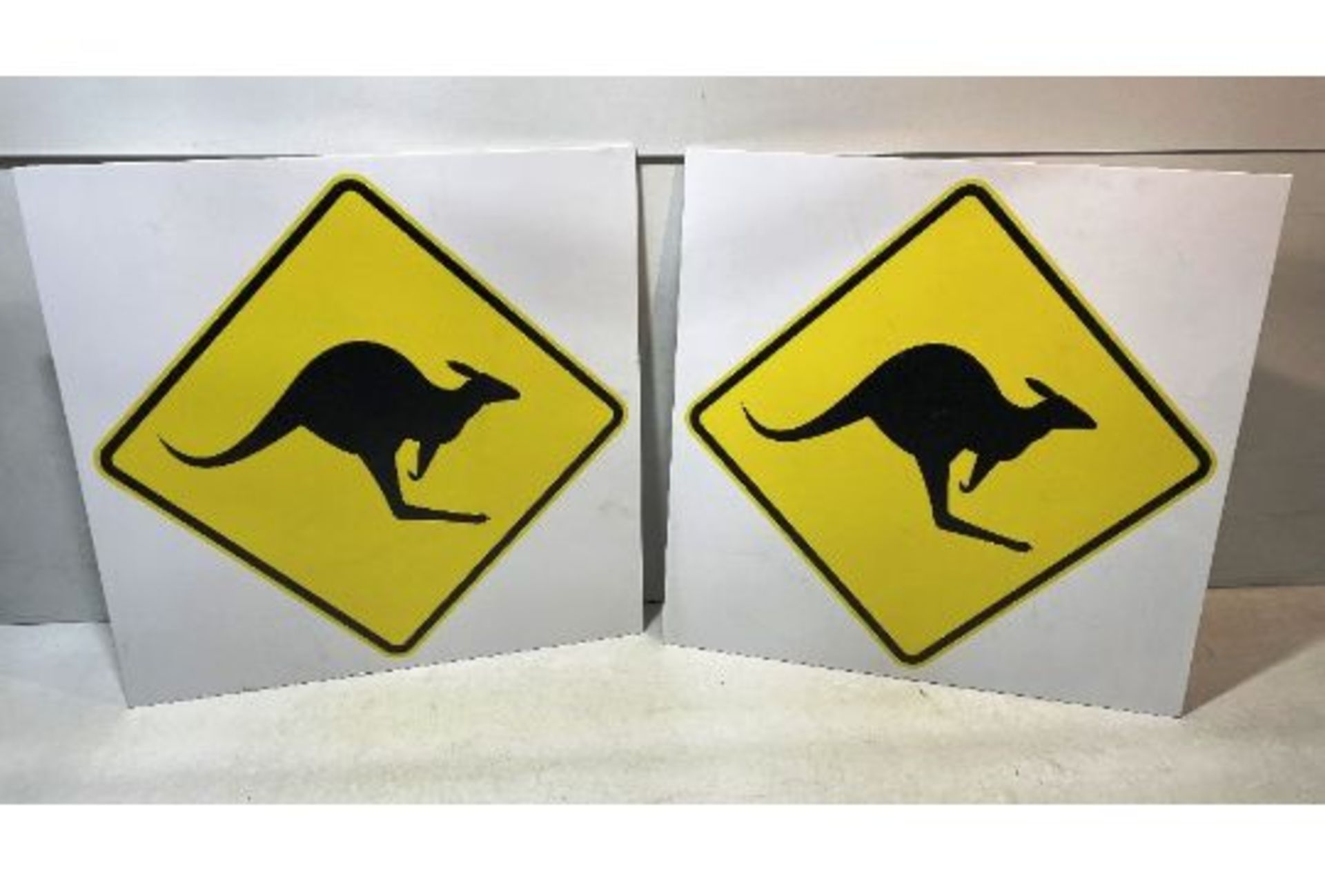 2 x Caution Kangaroo Signs