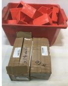 18 x Red Plastic Electrical Wall Boxes W/ 20 x Spacer Pieces