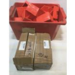 18 x Red Plastic Electrical Wall Boxes W/ 20 x Spacer Pieces