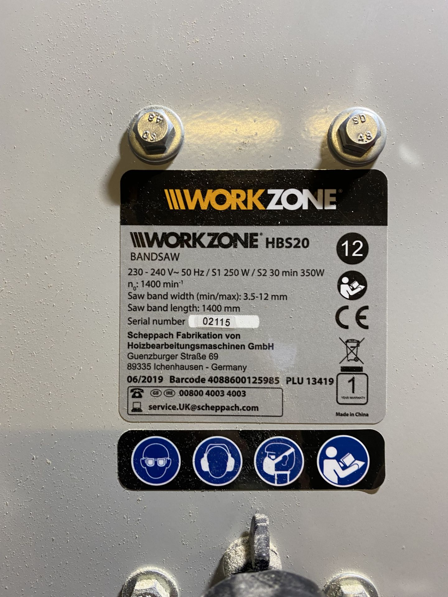 Workzone HBS20 Electric Band Saw 350W - Image 4 of 4