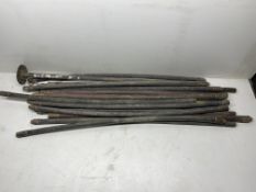 15 x Various Plumbers Drain Rods As Seen In Photos