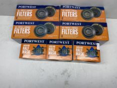 Mixed Lot Of Portwest particle filters & Portwest Auckland Half Masks