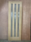 Unfinished 3 Pane Oak Internal Door | 1982mm x 686mm x 35mm
