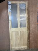 Unfinished XLJoinery Victorian Champion Glazed Clear Pine Door | 2032mm x 813mm x 35mm