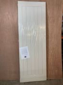 Unfinished LPDDoors Textured Vertical 5 Panel White 35mm Moulded Door | 78'' x 27''