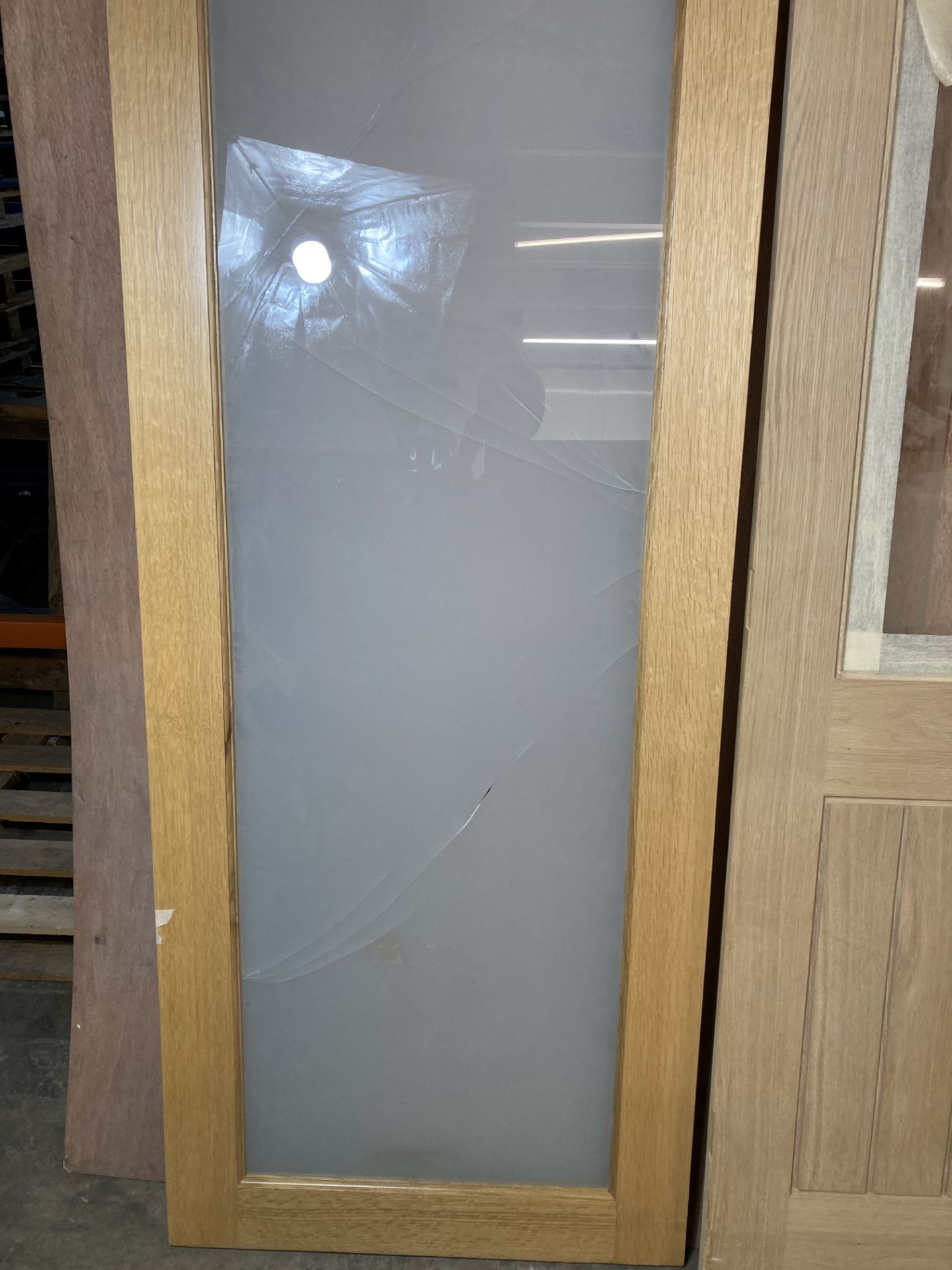 2 x Unfinished Glazed Internal Doors As Per Description | DAMAGED - Image 4 of 5