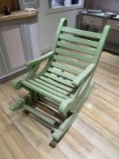 Wooden Rocking Chair in Green