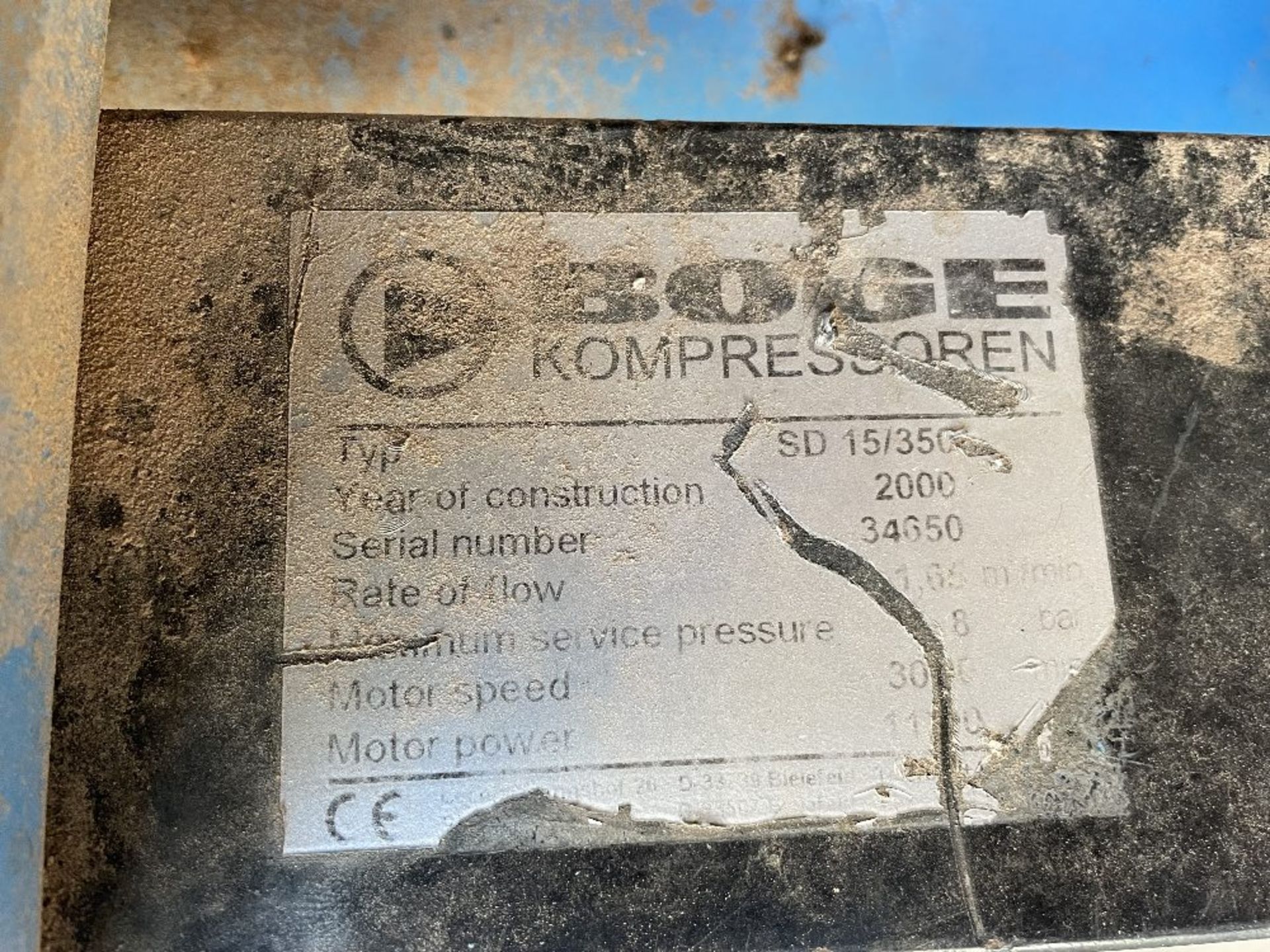 BOGE S15 Industrial Screw Air Compressor w/ Receiver - Image 7 of 9