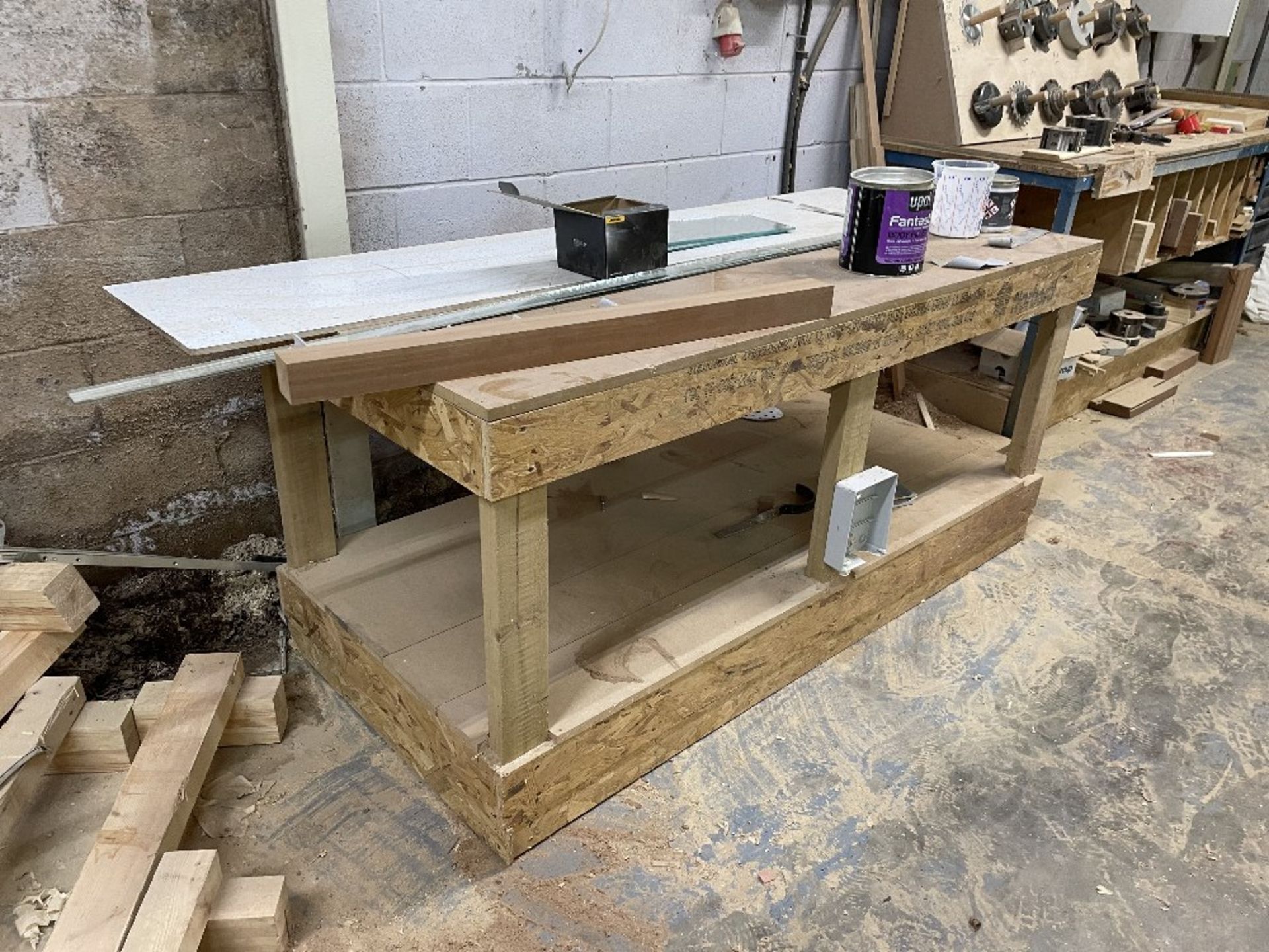 5 x Wooden Workshop Benches as per pictures - Image 4 of 4