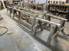 4 x Pairs of Wooden Trestle Stands