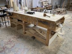 5 x Wooden Workshop Benches as per pictures