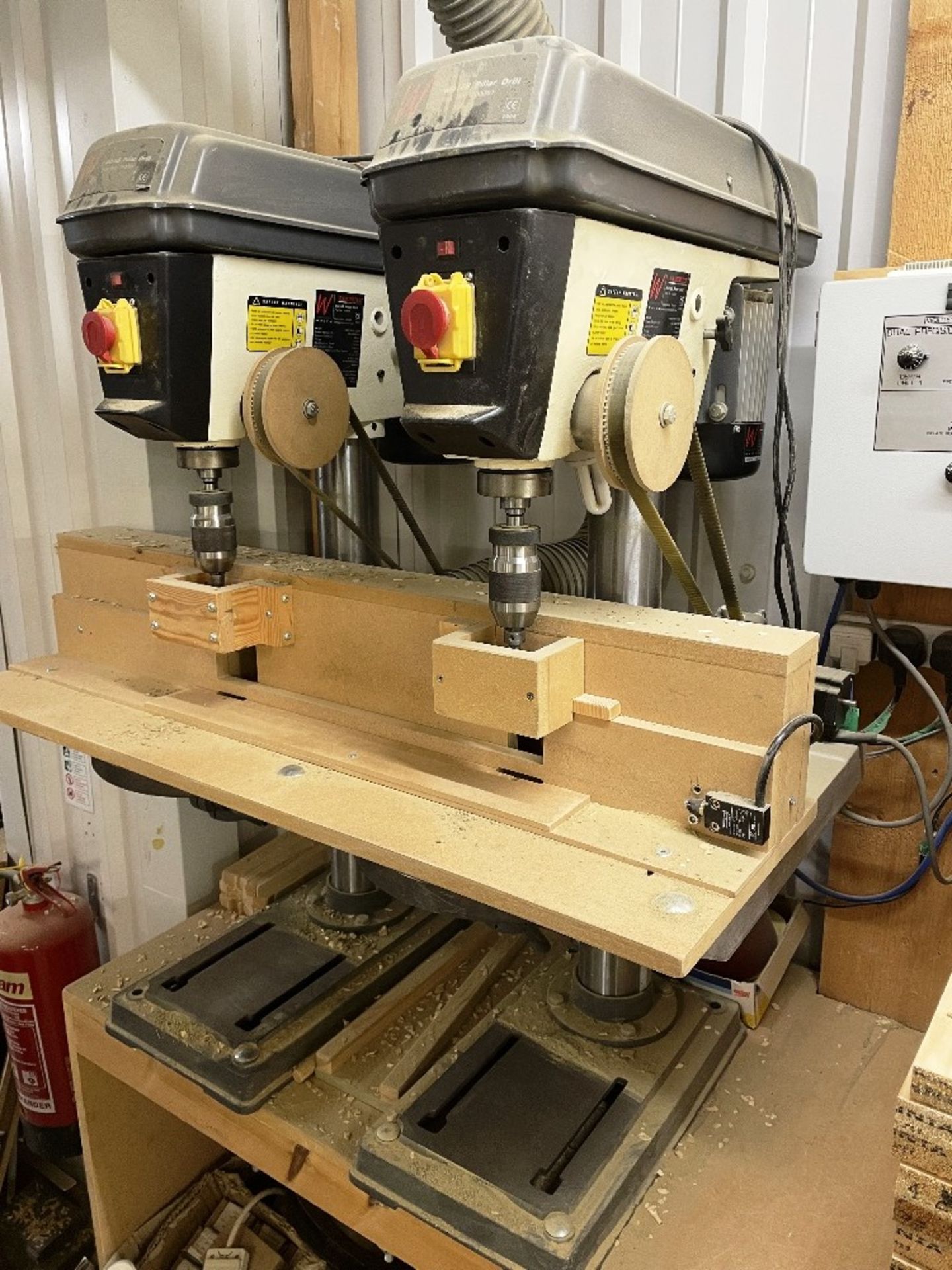 2 x Axminster WD16B Bench Pillar Drills w/ Automated Modifications - Image 2 of 9