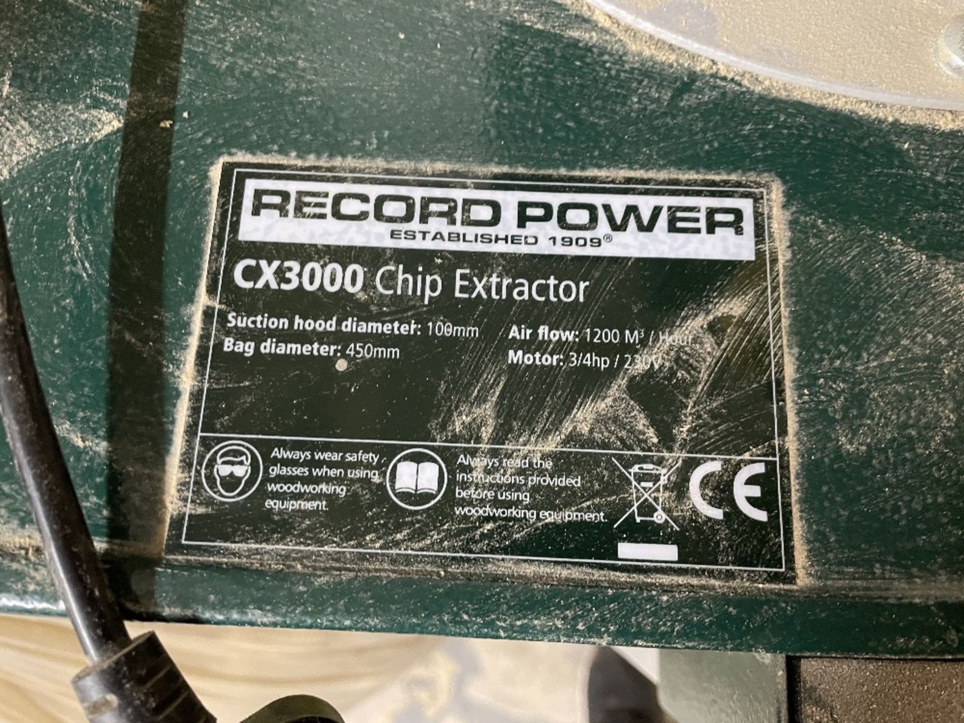Record Power CX3000 Heavy Duty Dust & Chip Extractor - Image 3 of 4