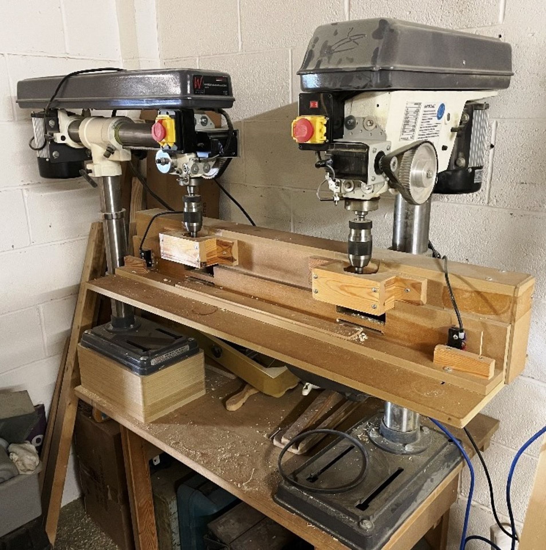 2 x Axminster Bench Radial & Pillar Drills w/ Automated Modifications - Image 2 of 8