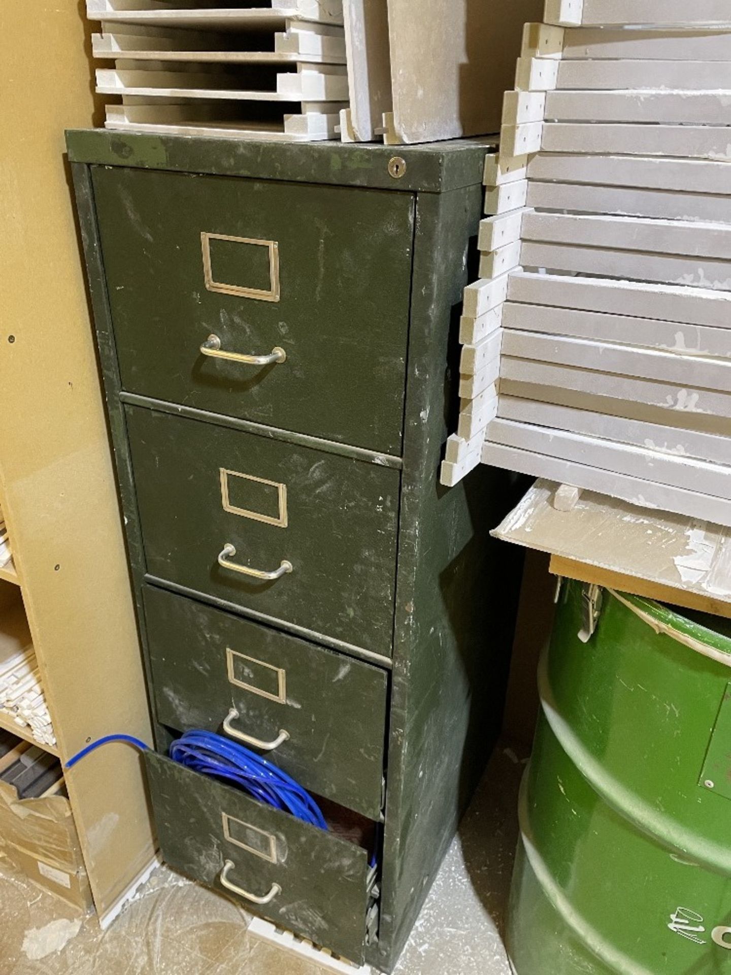 4 Drawer Metal Cabinet w/ Contents | As Pictured