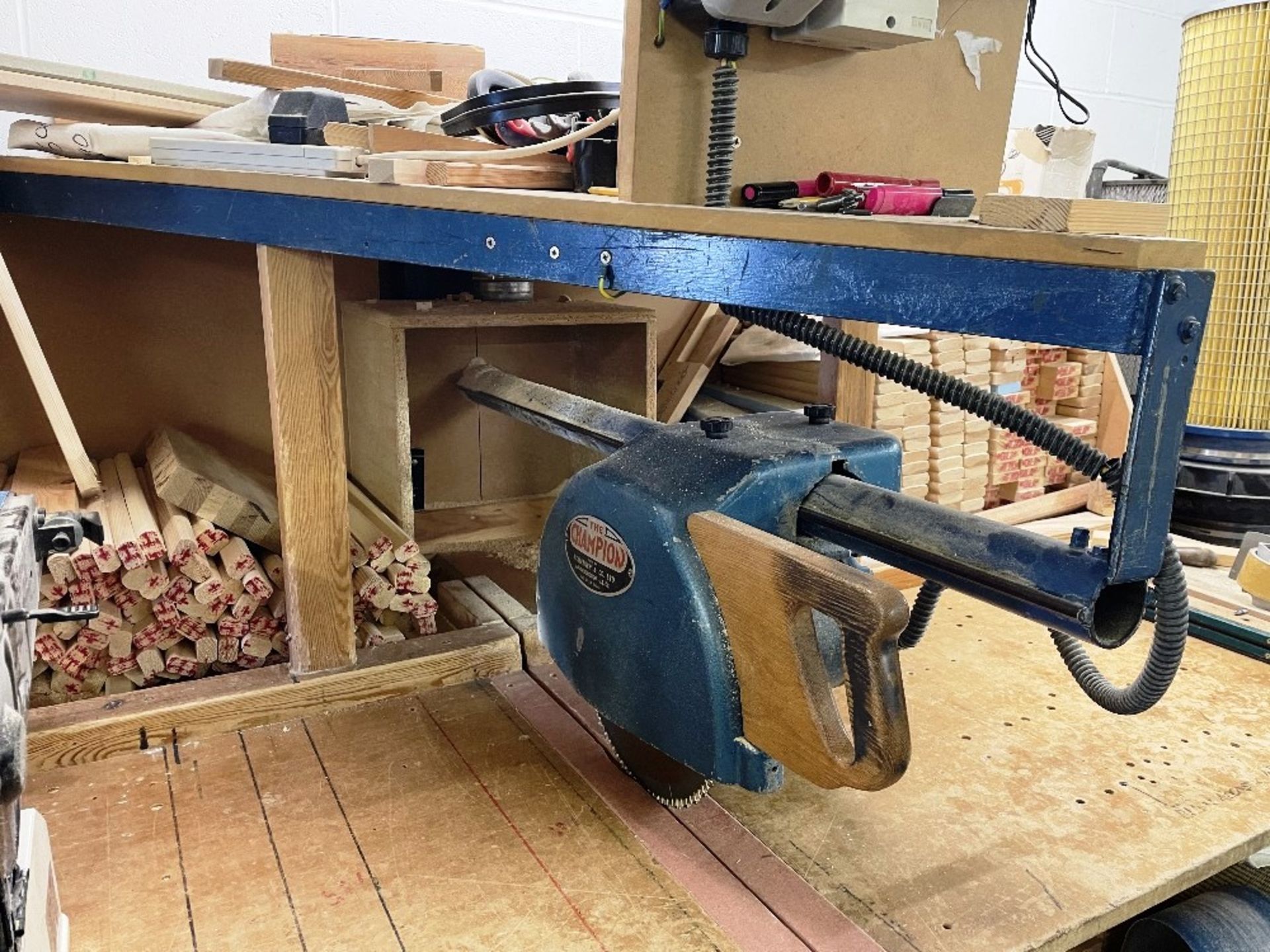 The Champion Radial Arm Saw w/ Bench - Image 2 of 5
