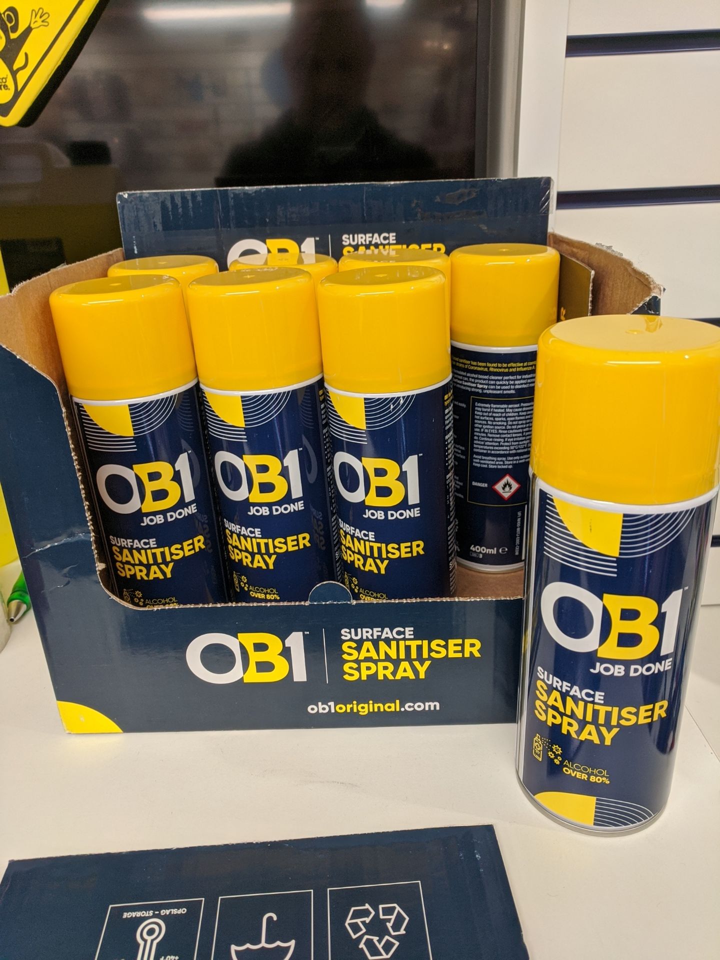 1000 x New, Sealed & Unused OB1 Job Done Surface sanitiser Spray | 400ml - Image 2 of 7