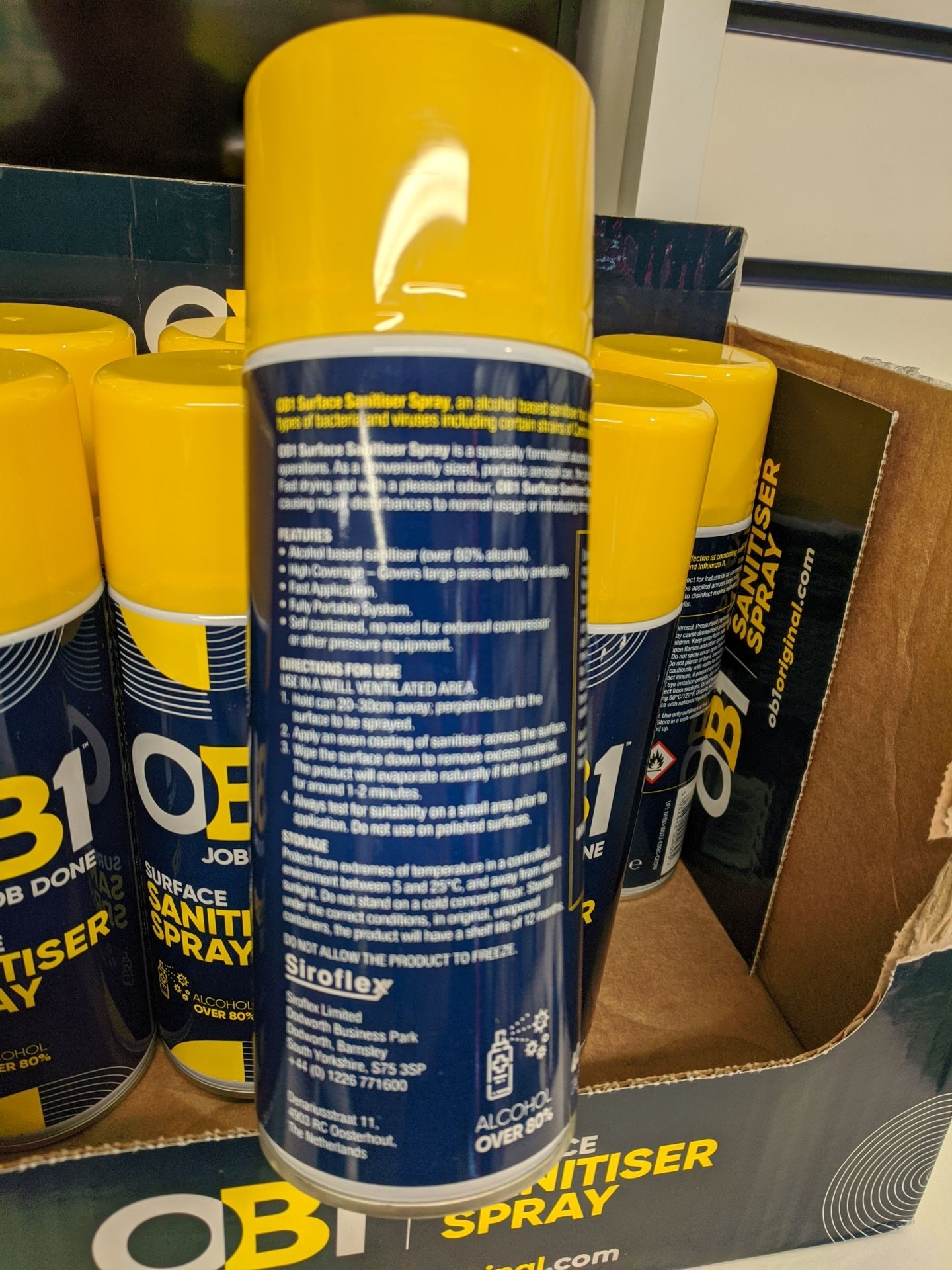 1000 x New, Sealed & Unused OB1 Job Done Surface sanitiser Spray | 400ml - Image 5 of 7