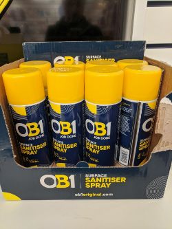 BULK LOT AUCTION | New and Sealed/Unused, OB1 Job Done Surface Sanitiser Spray | Ends 01 February 2022
