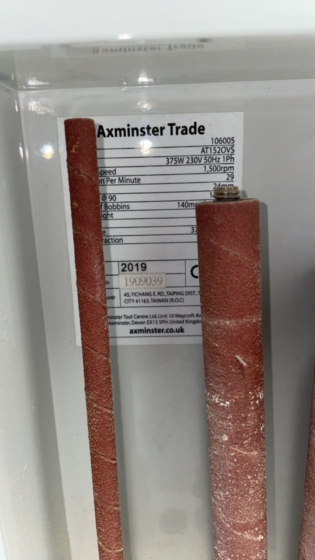 Axminster Trade AT152OVS Bobbin Sander | YOM: 2019 - Image 6 of 6