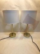 2 x Table Lamps w/Shades | HOME1655