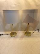 2 x Table Lamps w/Shades | HOME1655