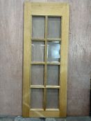 Clear Glazed Unfinished Interior Door W/ Bevel Edged Glass
