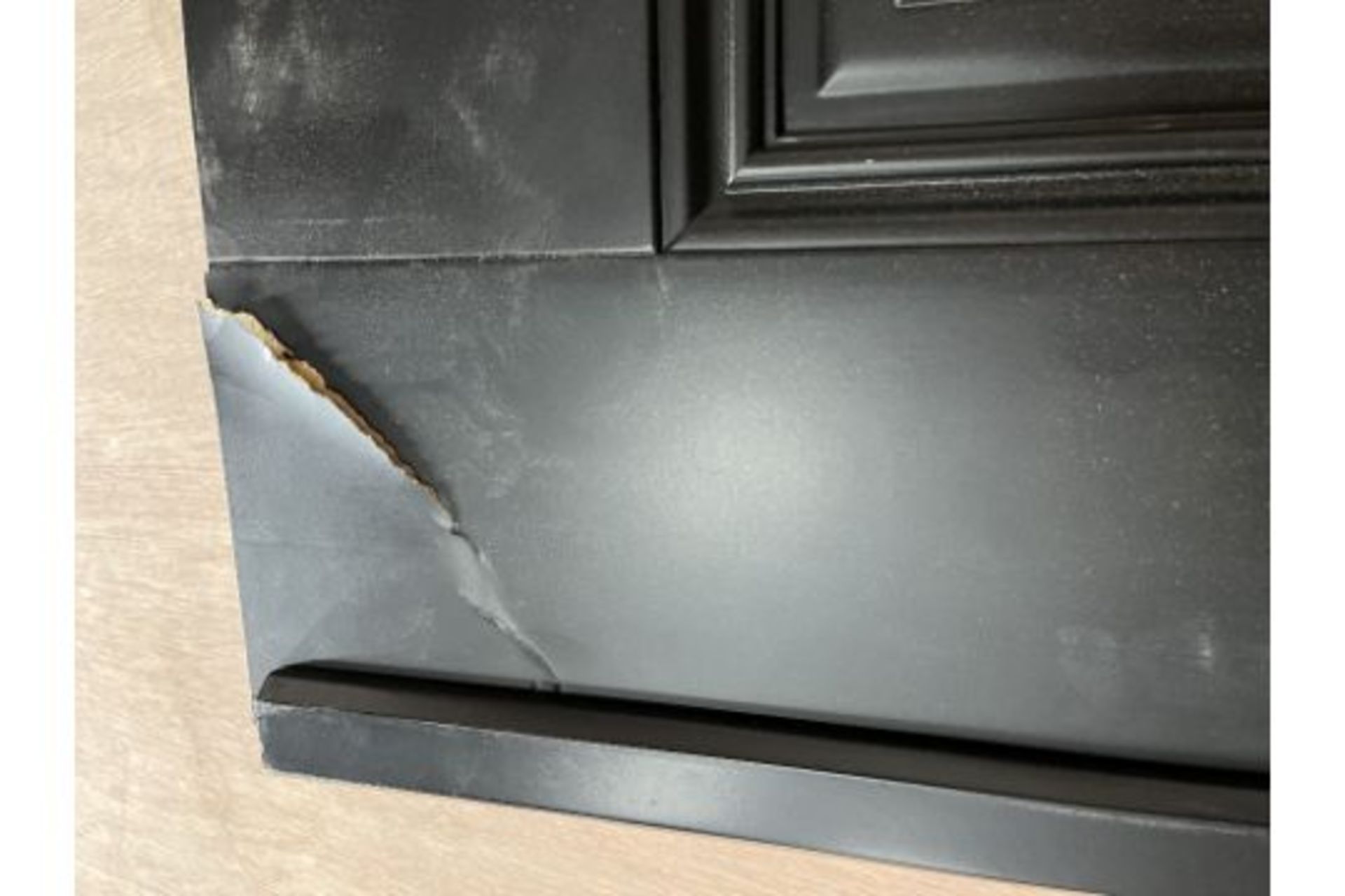 Pre-Finished Black Internal Door * Damaged As Pictured* - Image 2 of 2