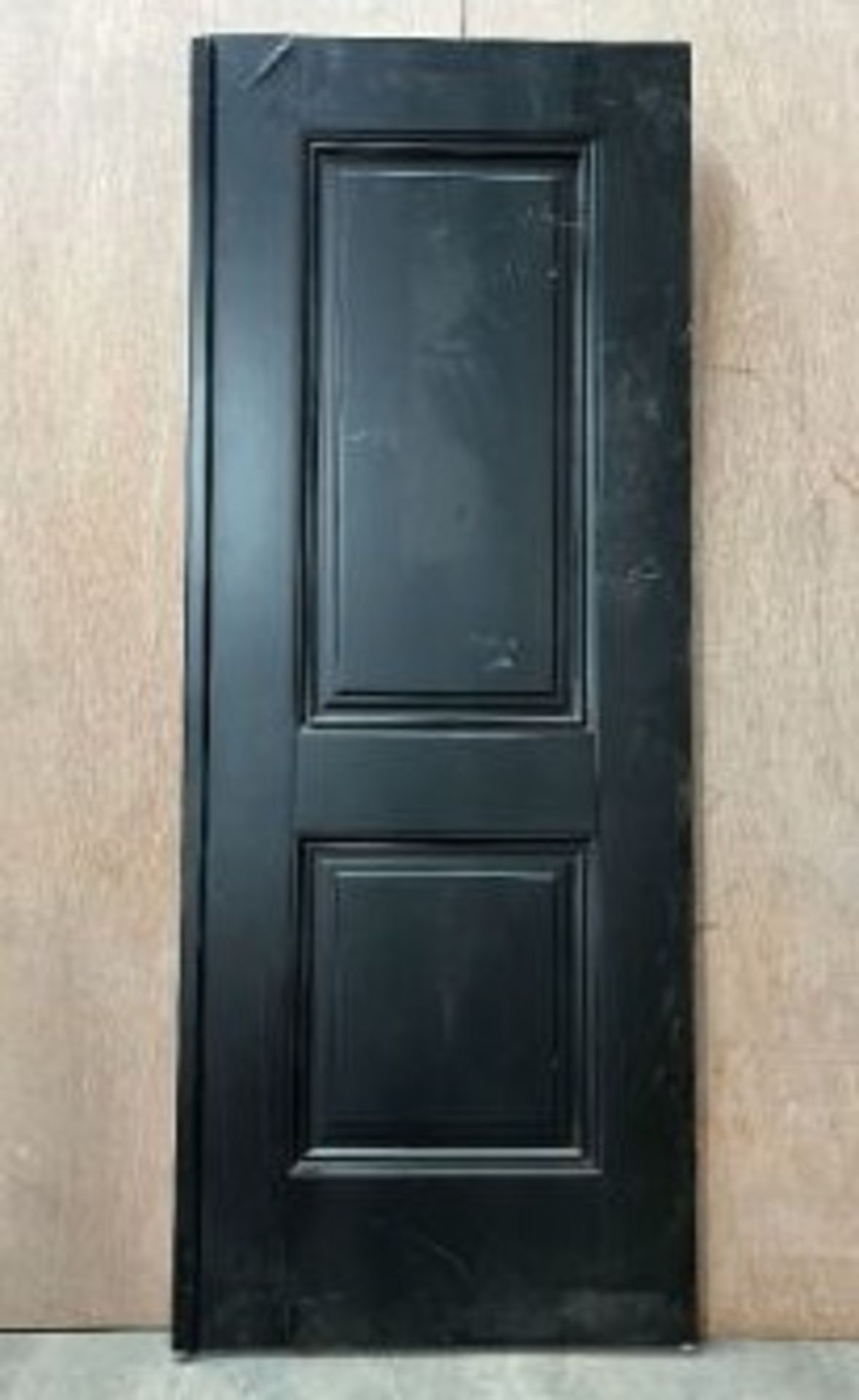 Pre-Finished Black Internal Door * Damaged As Pictured*