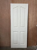 White Primed 4 Panel Internal Door