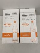 8 x Bottles Of Monin Premium Vanilla Syrup, 1 Litre
