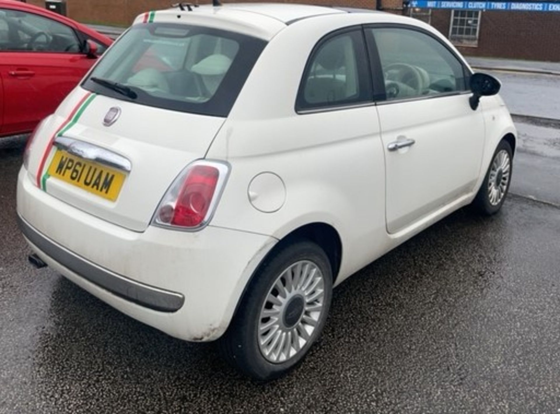 White Fiat 500 | Reg: WP61 UAM | Mileage: 42,858 - Image 6 of 16