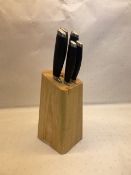 5 X Knife set in Wooden Block