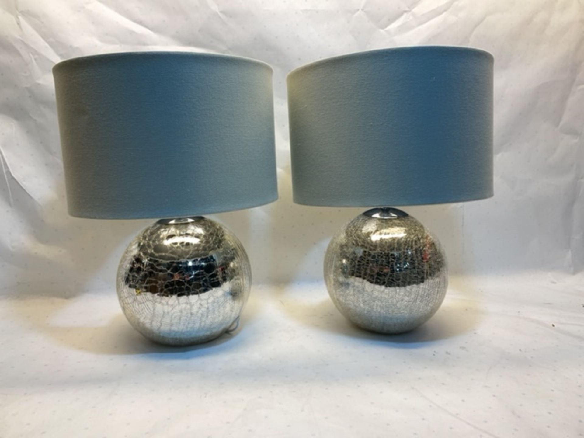 2 X Table Lamps | Cracked Mirror Ball Affect