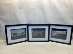 3 x Black and White Photos in Landscape | Black Wood Effect Frames | 33 x 28cm