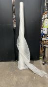 Used roll Of white Webbed Fabric