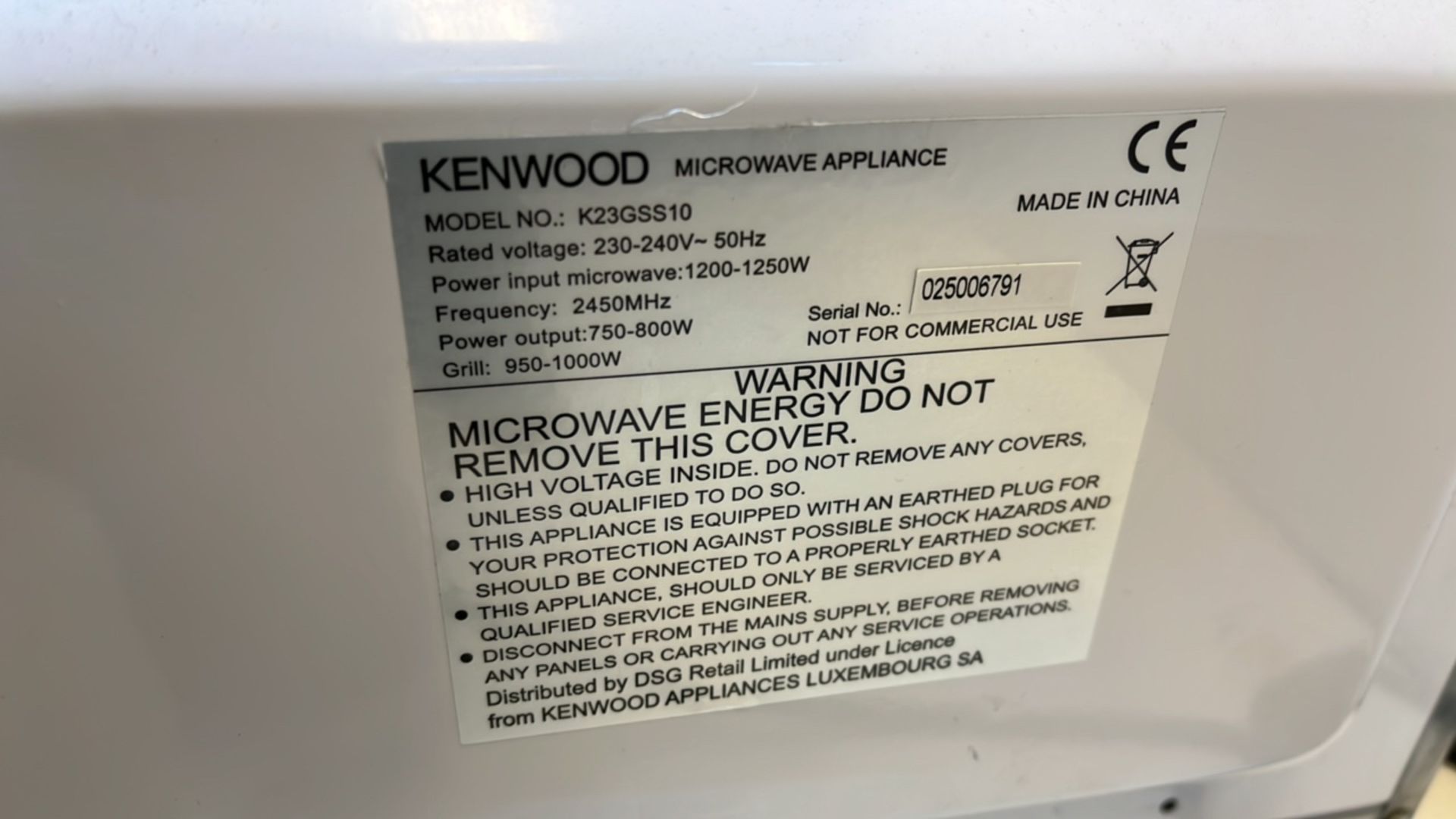 Kenwood K23GSS10 800W Microwave - Image 4 of 4