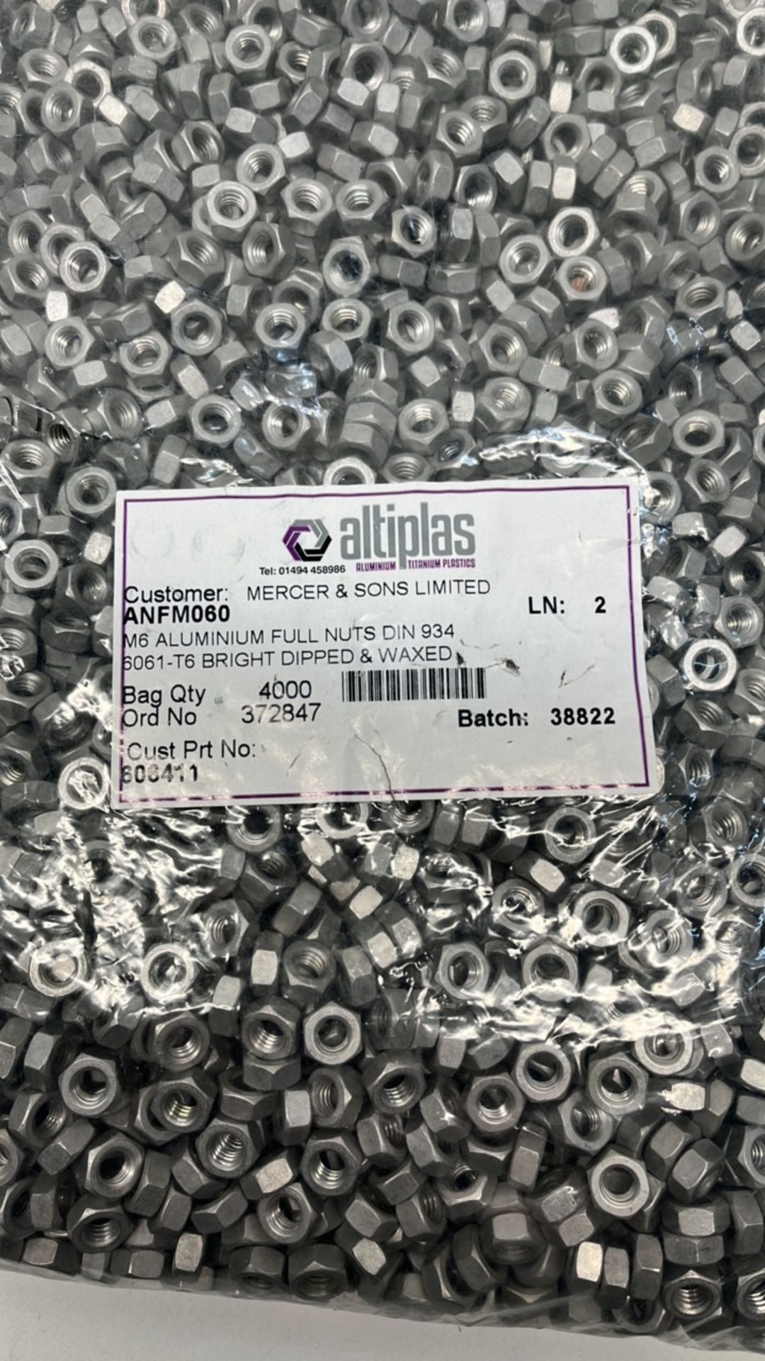Large Quantity Of Altplas M6 Aluminium Full Nuts - Image 2 of 2