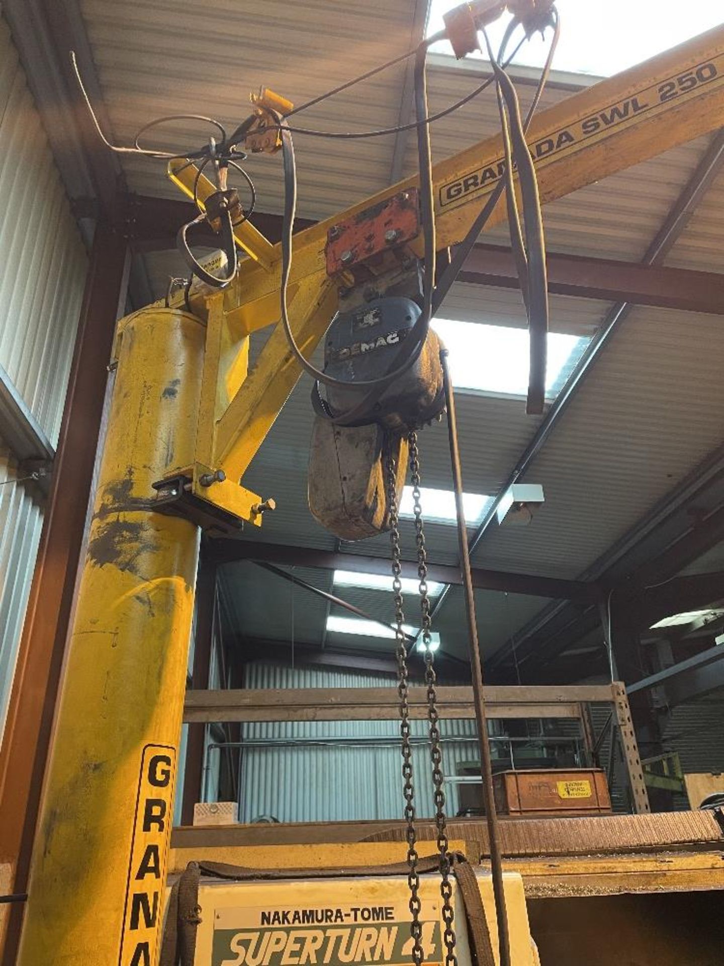 Granada 250Kgs SWL Free Standing Jib Crane w/ Demag Electric Hoist - Image 5 of 5