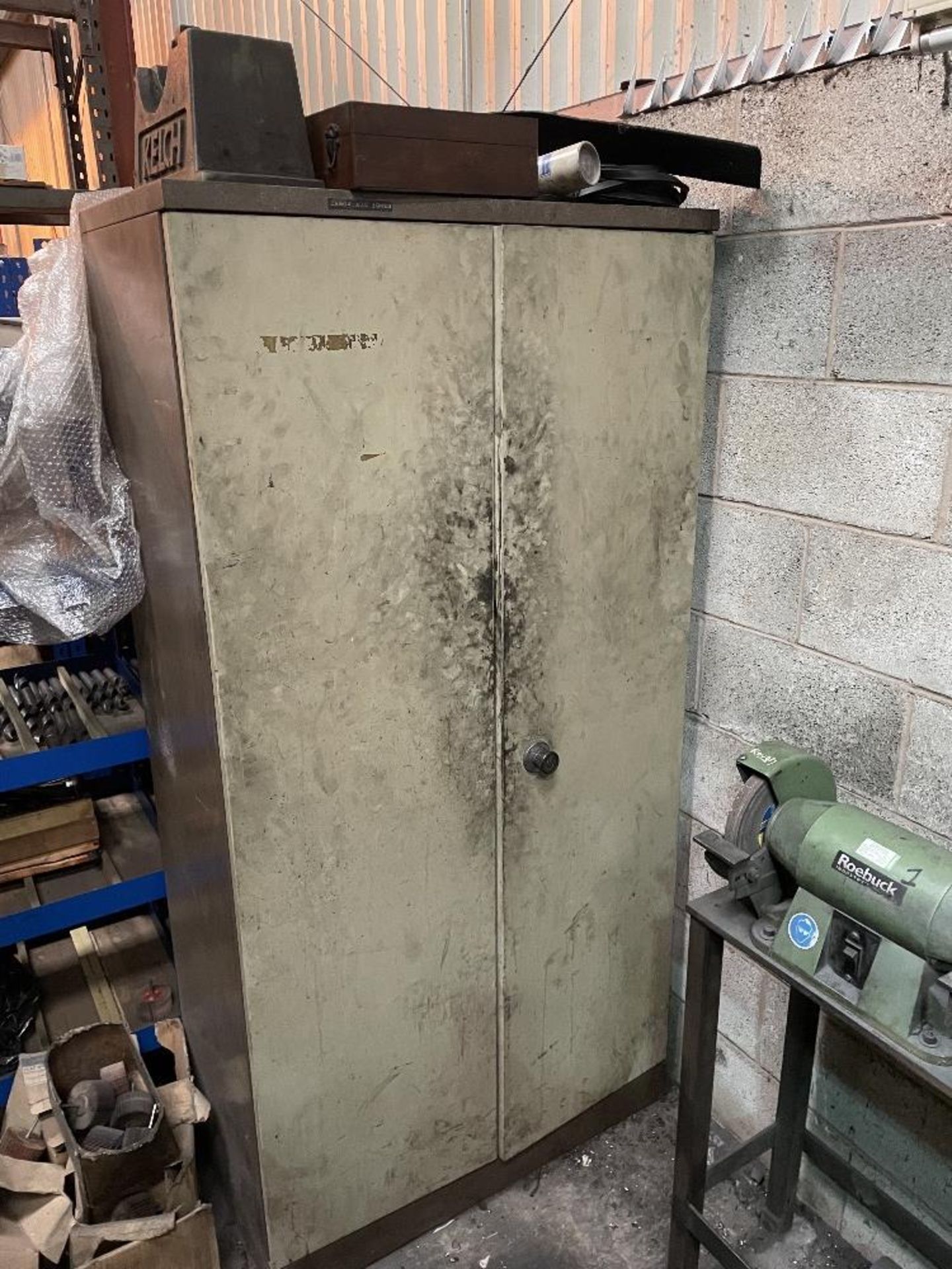 Metal Cabinet w/ Contents - As Pictured